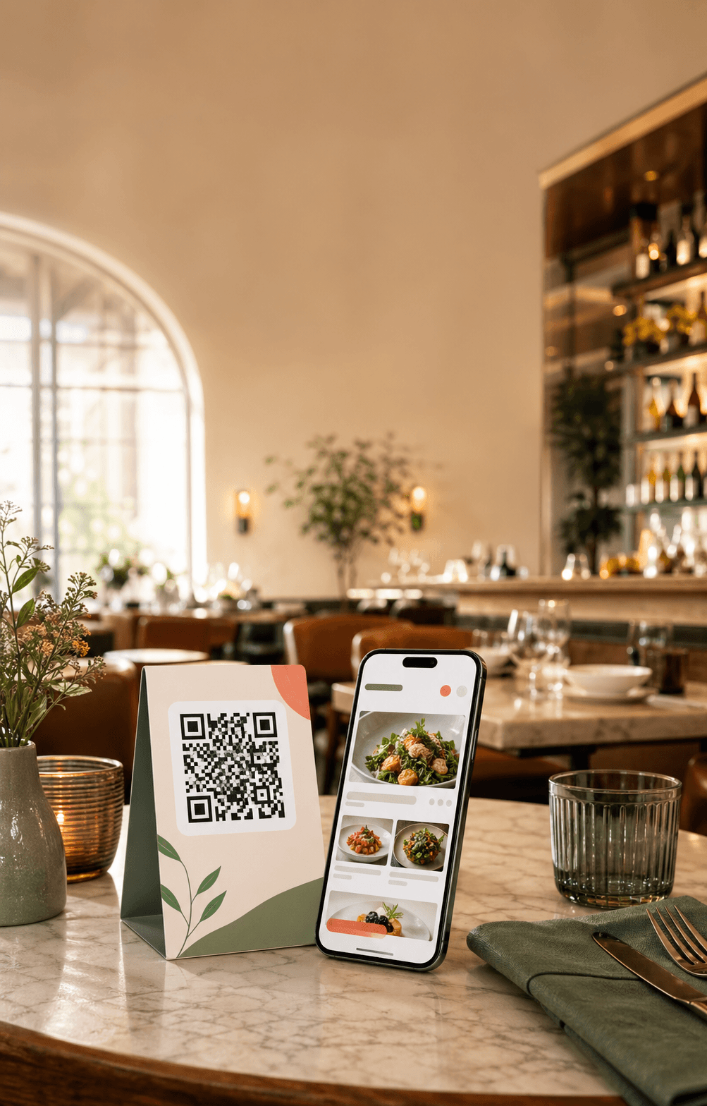 Restaurant with digital menu